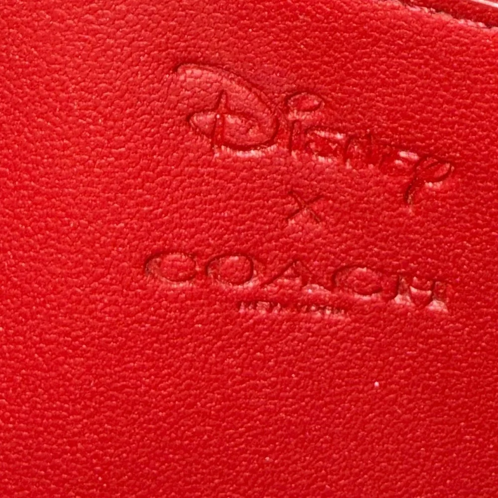 Disney X Coach Accordion Zip Wallet With Patches Red Special edition